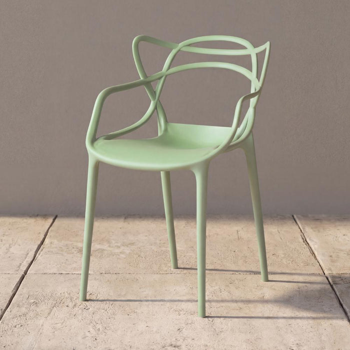 Silla Palermo, Verde Claro, Con espaldar y diseño Moderno
