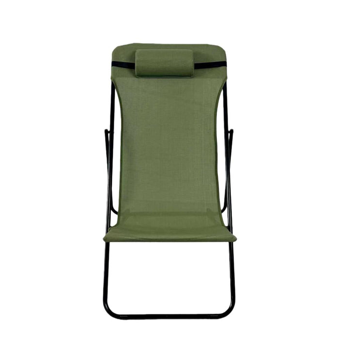 Silla Plegable Reclinable Zambia, Verde, con Tres Posiciones
