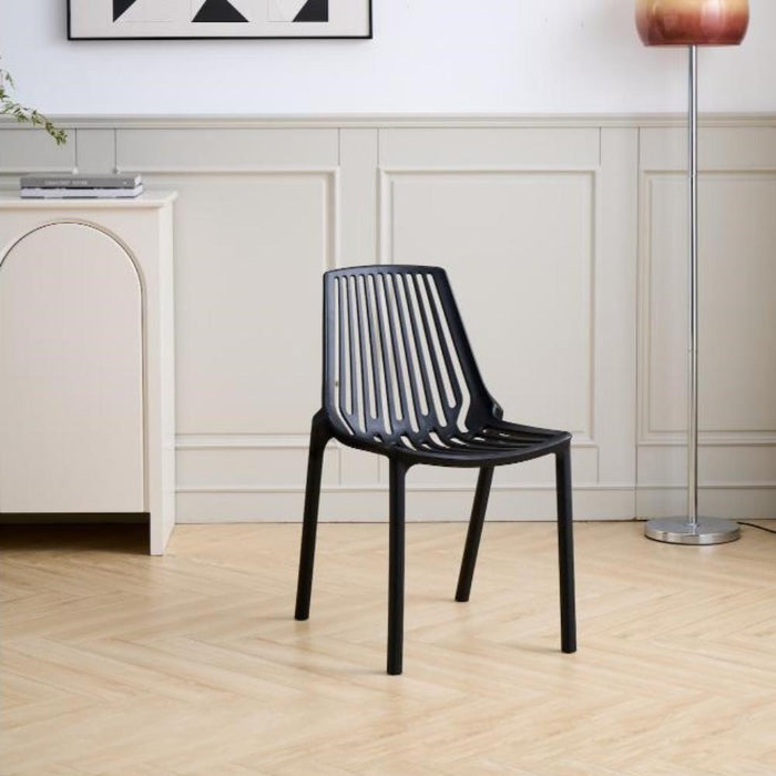 Silla Tanger, Negro, con Espaldar y Diseño Moderno
