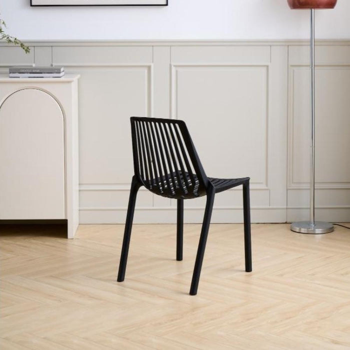 Silla Tanger, Negro, con Espaldar y Diseño Moderno