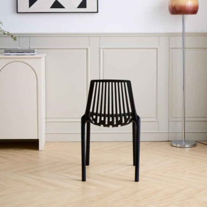 Silla Tanger, Negro, con Espaldar y Diseño Moderno