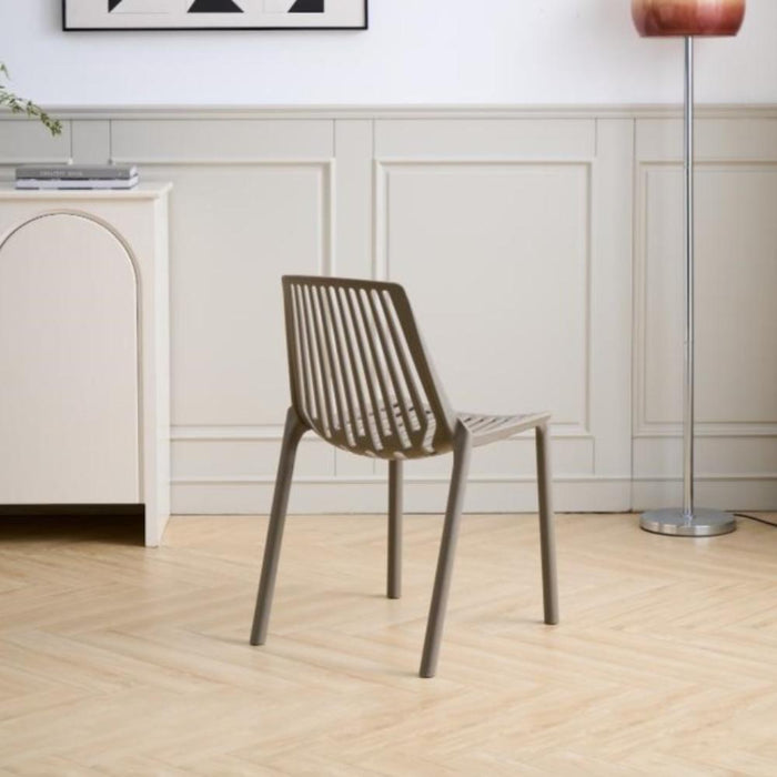 Silla Tanger, Taupe, con Espaldar y Diseño Moderno