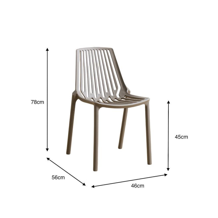 Silla Tanger, Taupe, con Espaldar y Diseño Moderno
