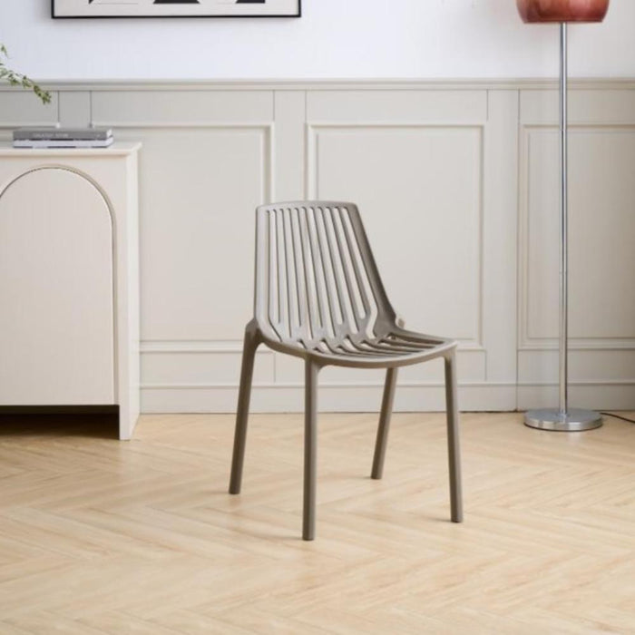Silla Tanger, Taupe, con Espaldar y Diseño Moderno