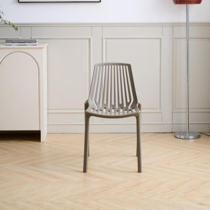Silla Tanger, Taupe, con Espaldar y Diseño Moderno