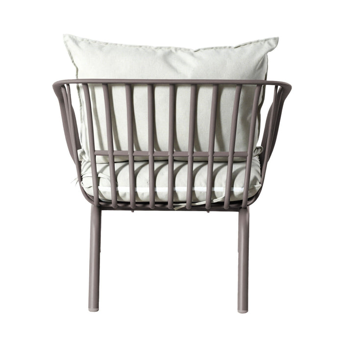 Sala de Exterior Sorrento, Color Taupe, con Cojines Beige, 4 Piezas