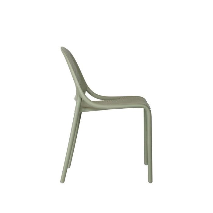Silla Tolondo, Verde Olivo, Con espaldar redondo transpirable y diseño minimalista