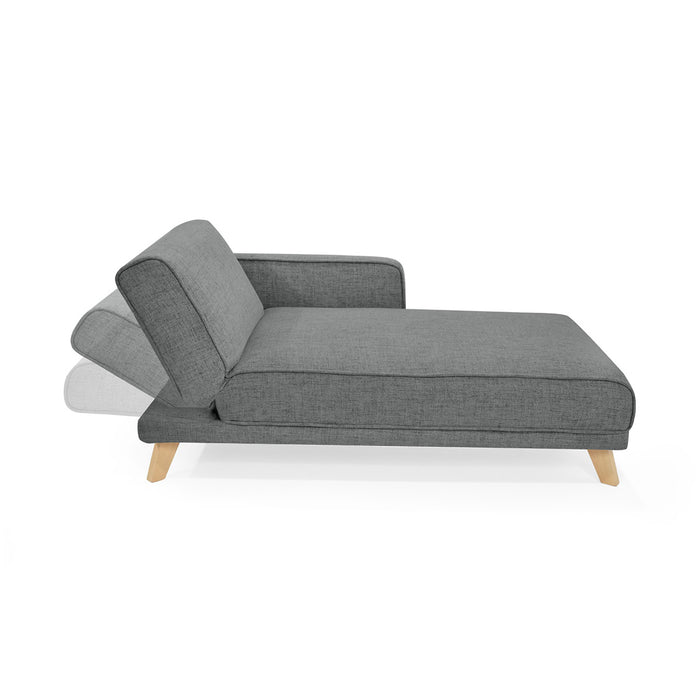 Sala En L Reclinable Chelsea Tela 265x160x76 Gris