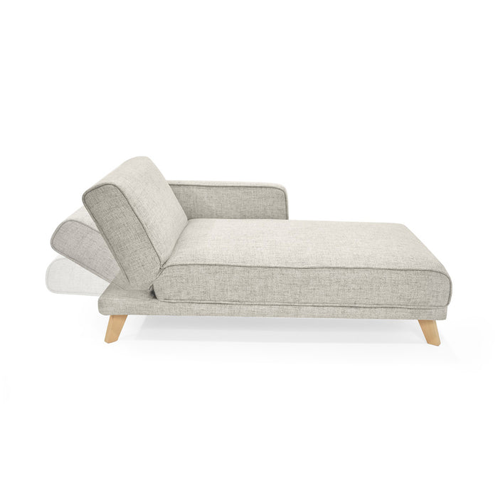 Sala En L Reclinable Chelsea Tela 265x160x76 Cm Taupé