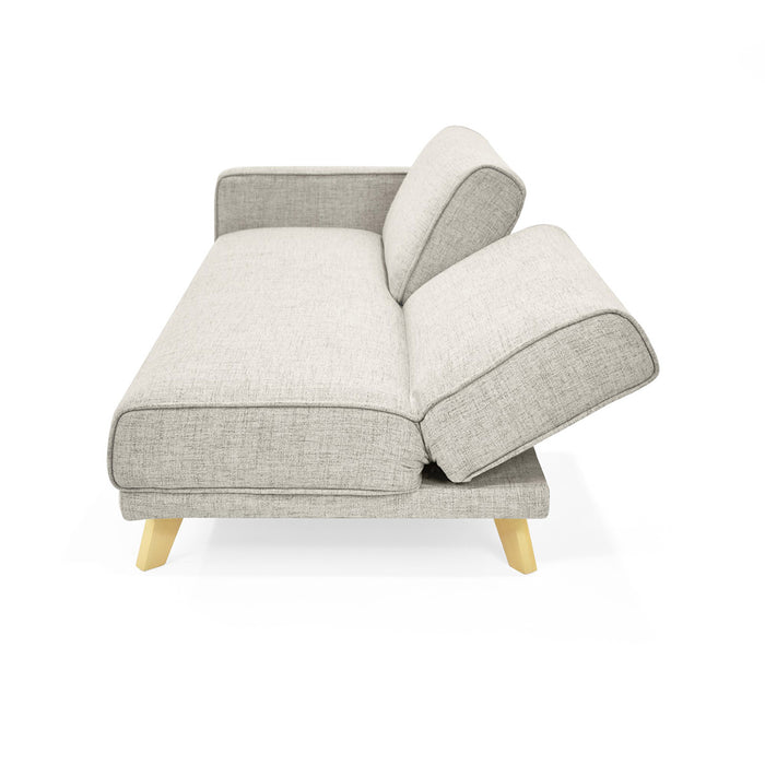 Sala En L Reclinable Chelsea Tela 265x160x76 Cm Taupé