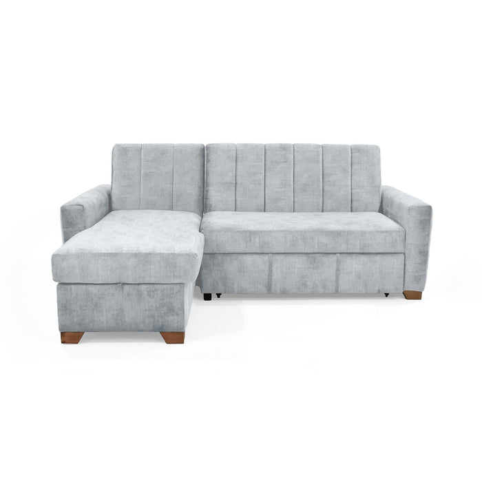 Sala en L Apolo Derecho 220x160x92 con Baul Plata