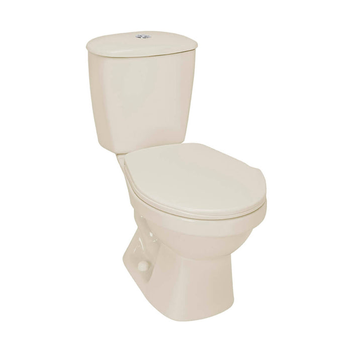 Combo laguna balta bone: sanitario, lavamanos con pedestal, grifería y accesorios.