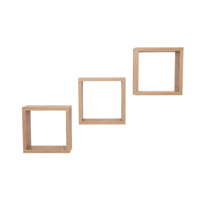 Set de Repisas Cuadradas Eros, Beige, X6 Unidades