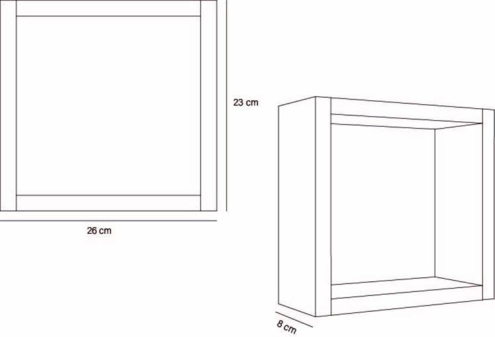 Set de Repisas Cuadradas Eros, Beige, X6 Unidades