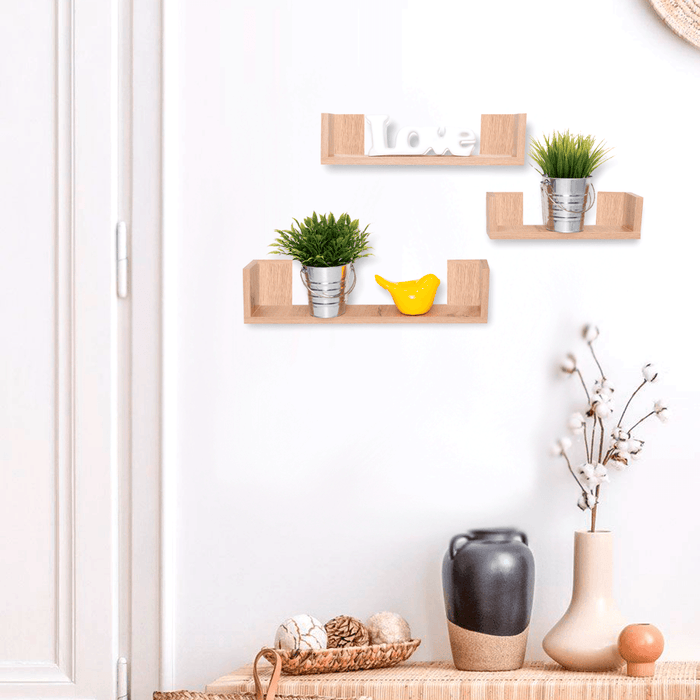 Set de Repisas en U Eva, Beige, X6 Unidades