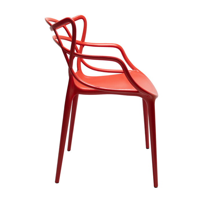 Set de 2 sillas exterior sidney con brazos rojo  marca Boxbit