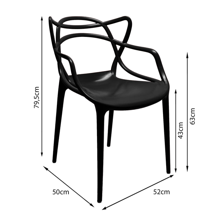 Silla exterior sidney con brazos grafito  marca Boxbit