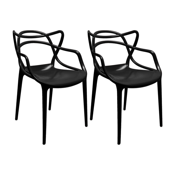 Set de 2 sillas exterior sidney con brazos grafito  marca Boxbit