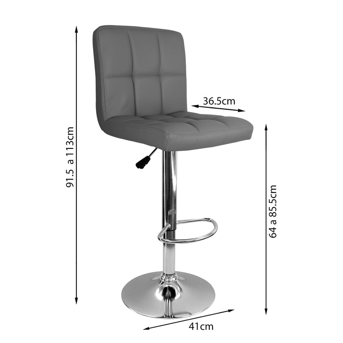 Silla de barra confort color gris