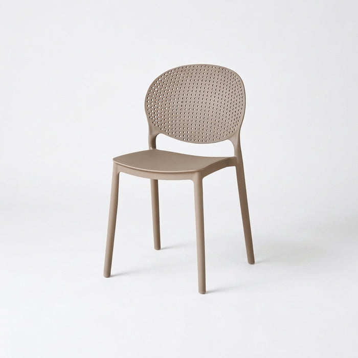 Silla Florida, Color Taupé, con Espaldar y Diseño Moderno