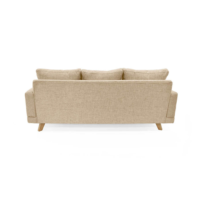 Sofa 3 Puestos Lisboa Tela 192x81x85 Beige