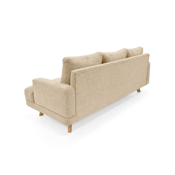 Sofa 3 Puestos Lisboa Tela 192x81x85 Beige