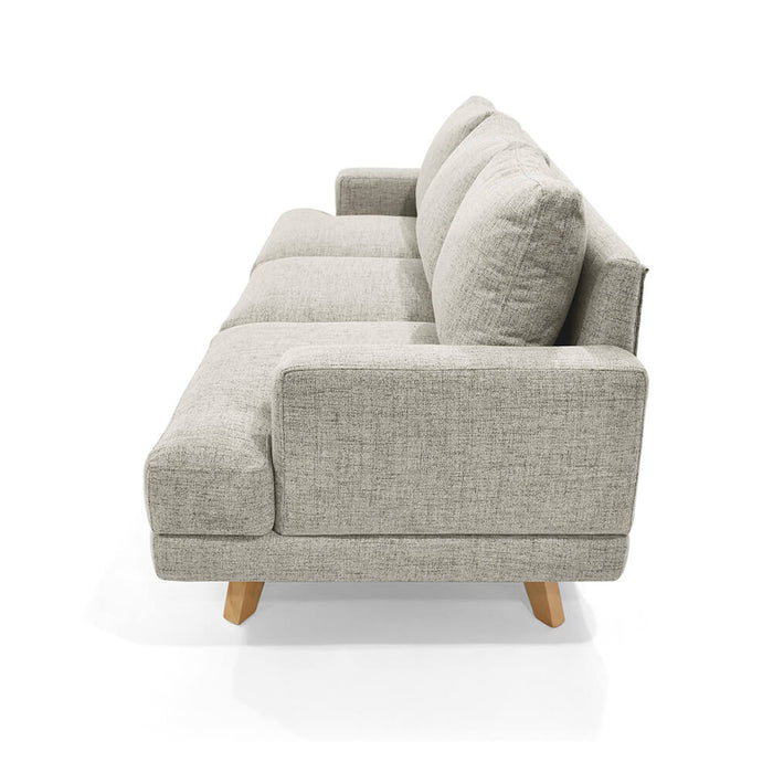 Sofa 3 Puestos Lisboa Tela 192x81x85 Taupe