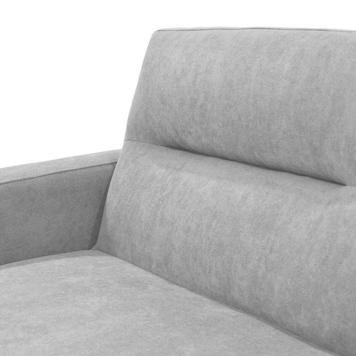 Sofa Barza 2 Puestos Tela 150x82x83 Plata