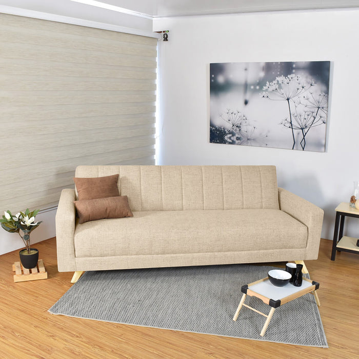 Sofa Cama Dominic Reclinable 206x90x80 Beige