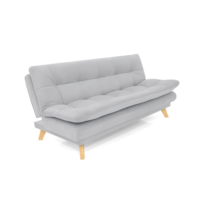 Sofá cama munich reclinable 3 posiciones de 180x90x85 Cm plata