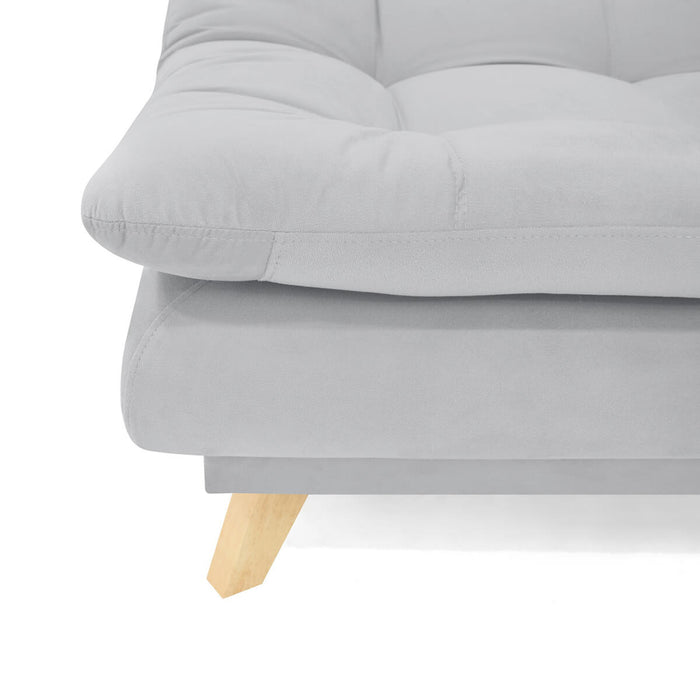 Sofá cama munich reclinable 3 posiciones de 180x90x85 Cm plata