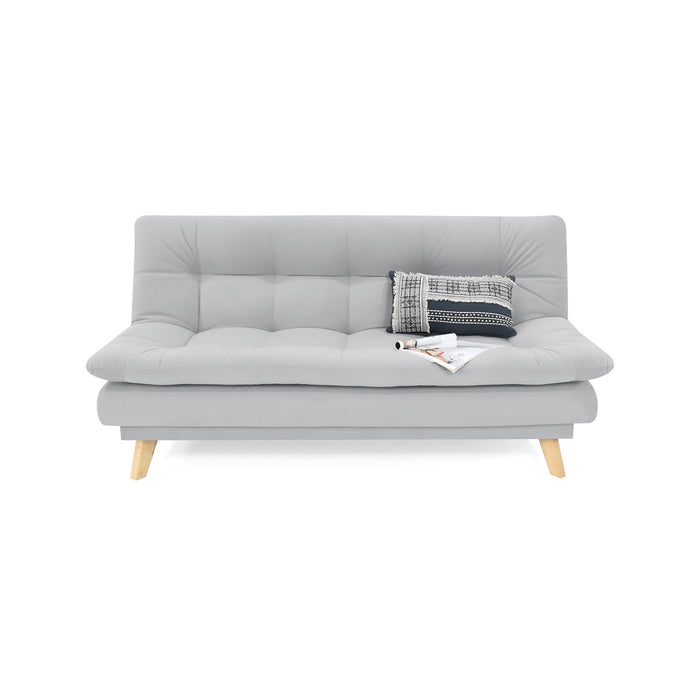 Sofá cama munich reclinable 3 posiciones de 180x90x85 Cm plata