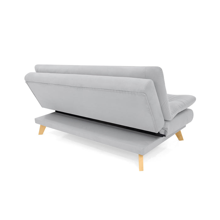 Sofá cama munich reclinable 3 posiciones de 180x90x85 Cm plata