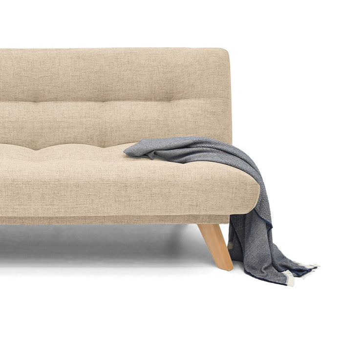 Sofa Cama Porto Reclinable Tela 182x85x85 Beige