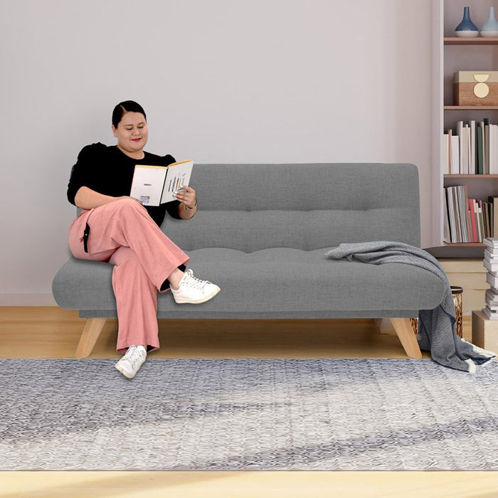 Sofá Cama Porto Reclinable Tela 182x85x85 Cm gris