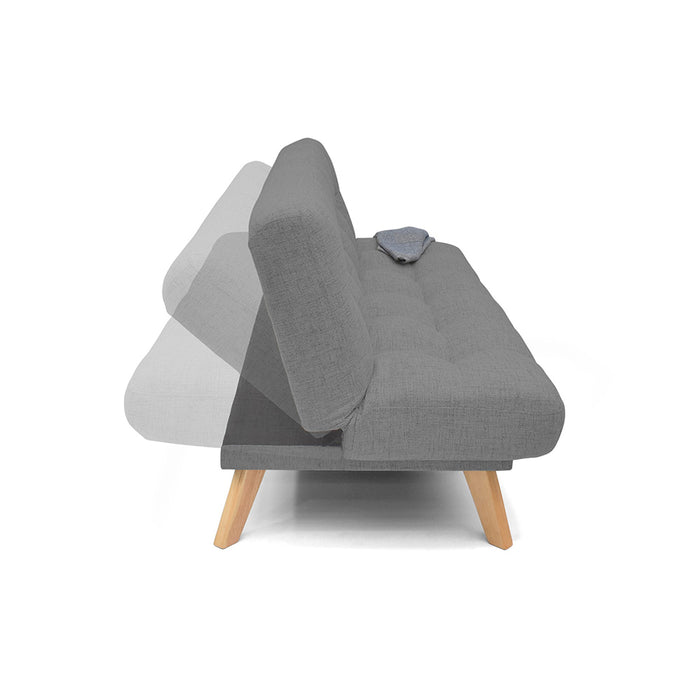 Sofá Cama Porto Reclinable Tela 182x85x85 Cm gris