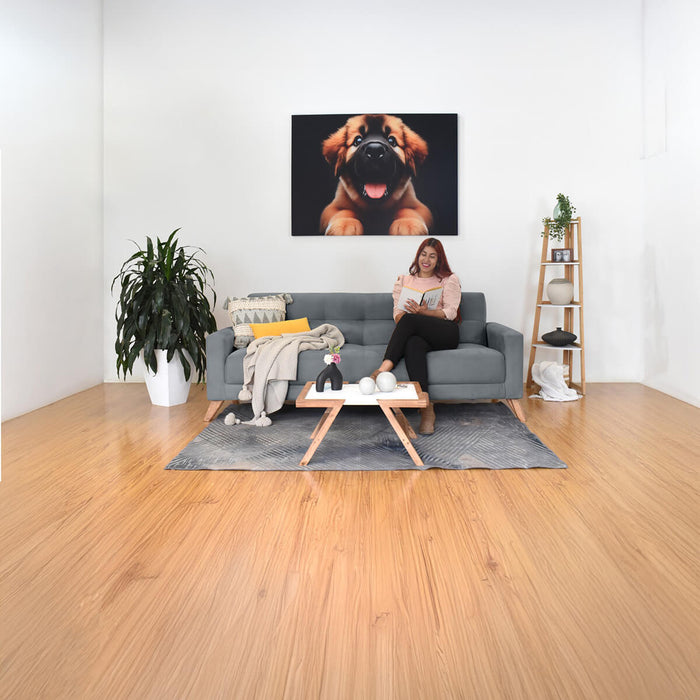 Sofa Cama Sahara Reclinable Tela 206x90x82 Gris