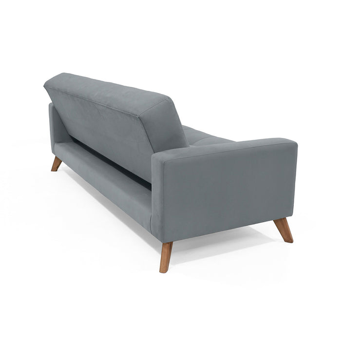 Sofa Cama Sahara Reclinable Tela 206x90x82 Gris