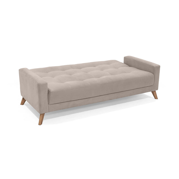 Sofá cama Sahara Reclinable Tela 206x90x82 Cm Taupé