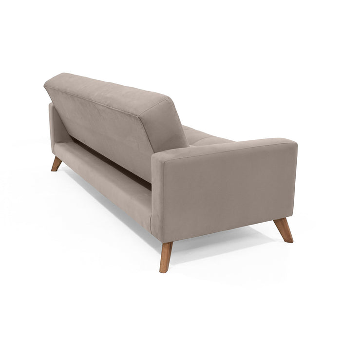 Sofá cama Sahara Reclinable Tela 206x90x82 Cm Taupé