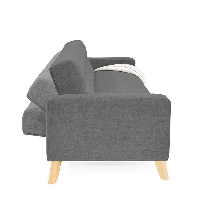 Sofá Cama Sion Reclinable 206x90x82 Cm Gris