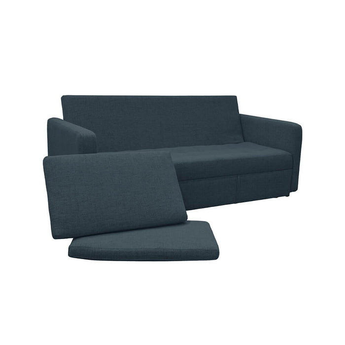 Sofá Cama Uganda Reclinable Tela 192x93x87 Cm plomo