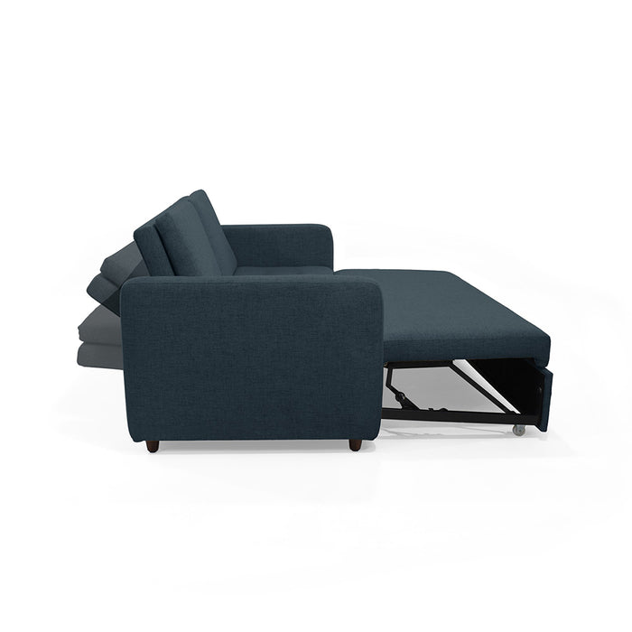 Sofá Cama Uganda Reclinable Tela 192x93x87 Cm plomo