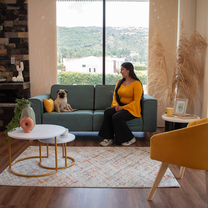 Sofá Lotus 2 Puestos Tela 190x85x83 Cm