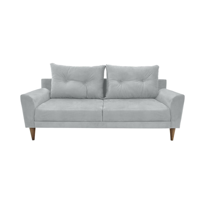 Sofa Verge 3 Puestos Tela 190x85x90 Plata
