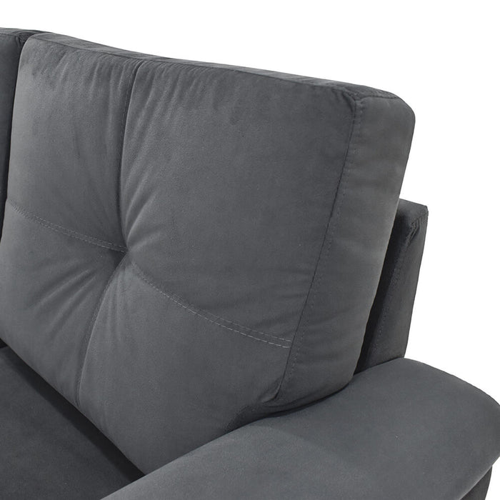 Sofá Zamora 2 Puestos Tela 150x87x85 Cm gris