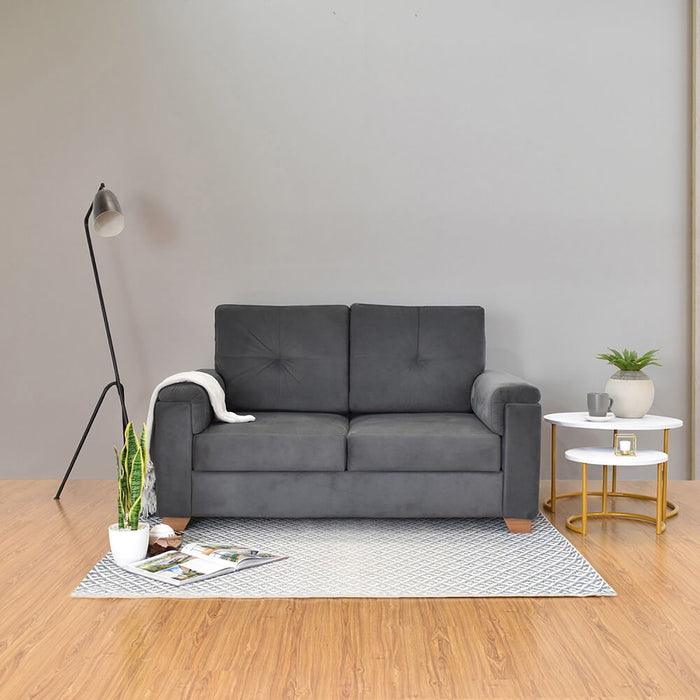 Sofá Zamora 2 Puestos Tela 150x87x85 Cm gris