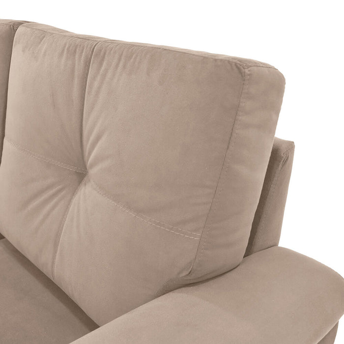 Sofa Zamora 2 Puestos Tela 150x87x85 Taupe
