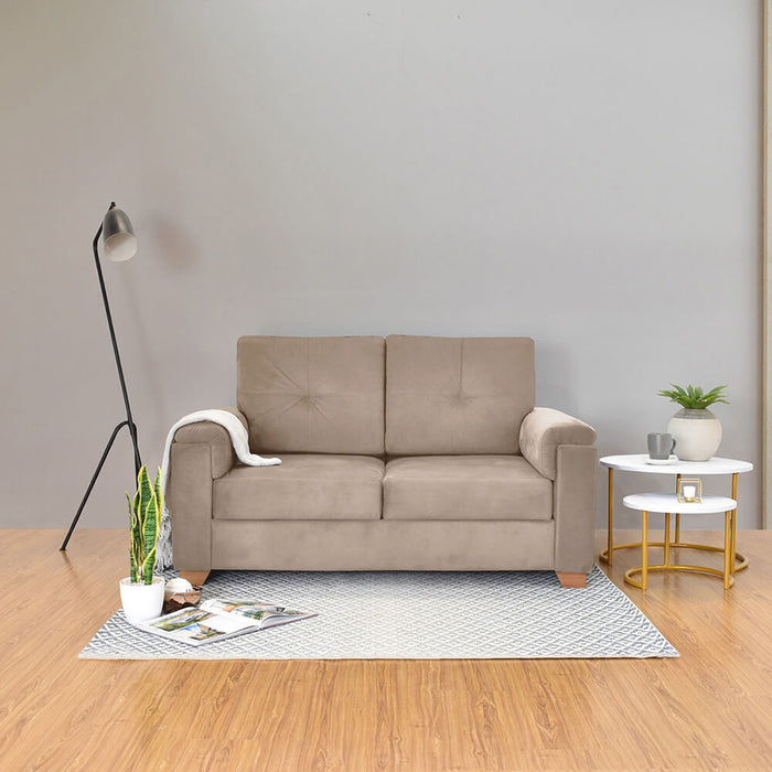 Sofa Zamora 2 Puestos Tela 150x87x85 Taupe