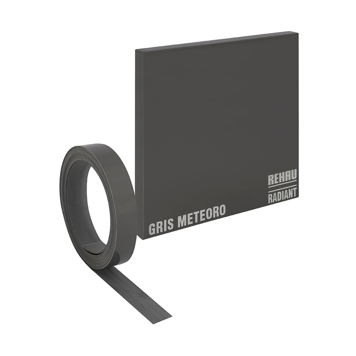 Canto semirigido alto brillo color gris meteoro